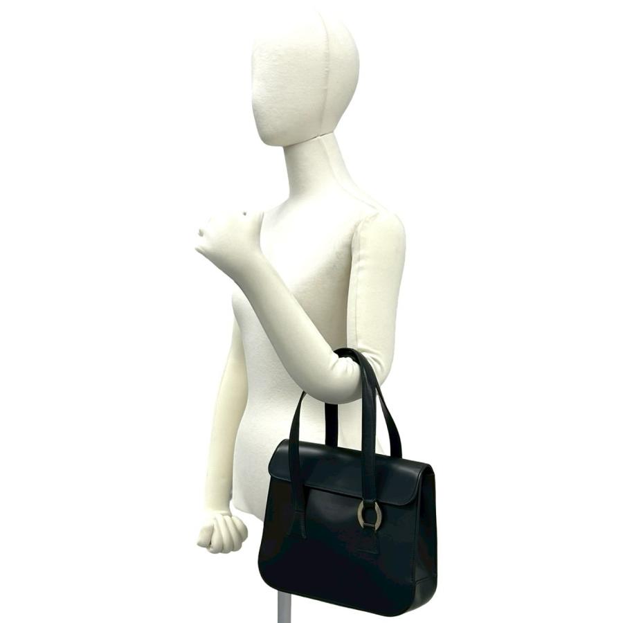 極 美品 Christian Dior クリスチャンディオール ヴィンテージ ロゴ 金具 レザー 本革 ショルダーバッグ ポシェット ブラック 黒 37814 Dior - 極 美品 Christian Dior クリスチャンディオール ヴィンテージ