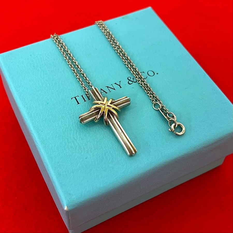 TIFFANY&Co.（ティファニー） 極 美品 シグネチャー クロス シルバー