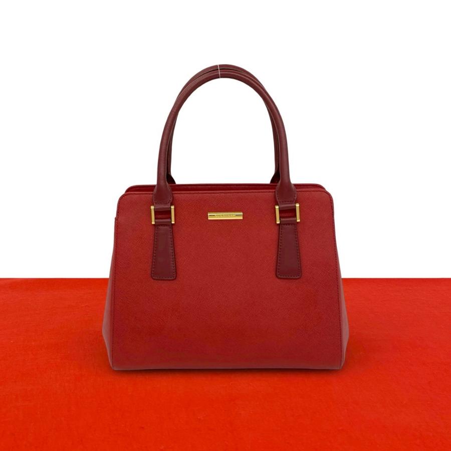 極美品 BURBERRY サフィアーノレザー ハンドバッグ ノバチェック A4可 BURBERRY（バーバリー） 極 美品 ノバチェック 柄 ロゴ プレート 金具