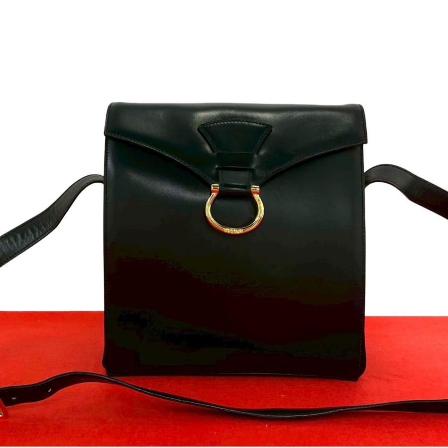 CELINE（セリーヌ） 極 美品 希少品 ヴィンテージ ロゴ 金具 レザー 本 