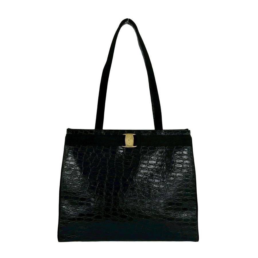 極 美品 Salvatore Ferragamo サルヴァトーレフェラガモ ヴァラ リボン