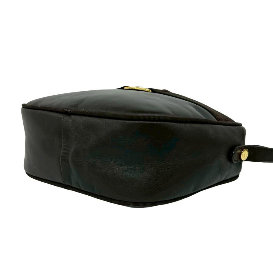 極 美品 Salvatore Ferragamo サルヴァトーレフェラガモ ヴァラリボン 金具 レザー 本革 ショルダーバッグ ポシェット ブラウン 30136_8