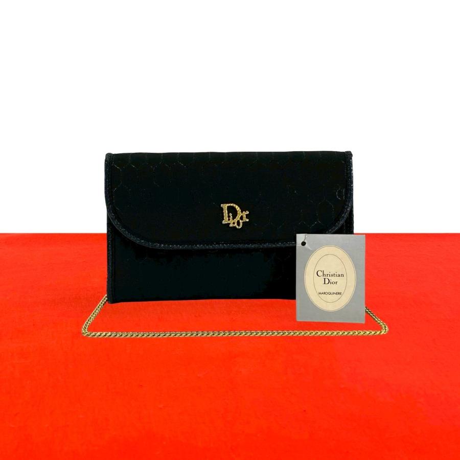 極美品】ChristianDior ハニカム柄 PVC ショルダーバッグ Christian