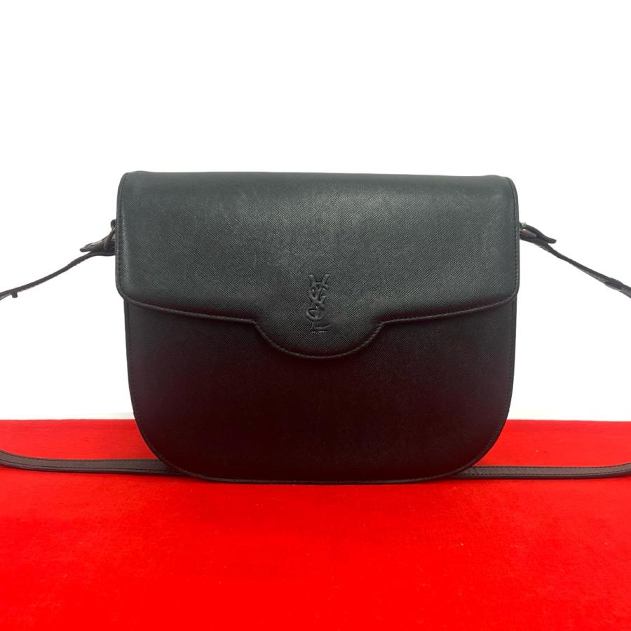 【美品】イヴ・サンローラン ミニ ショルダーバッグ ポシェット ブラック Yves Saint Laurent（イヴ・サンローラン） 極 美品 ヴィンテージ YSL