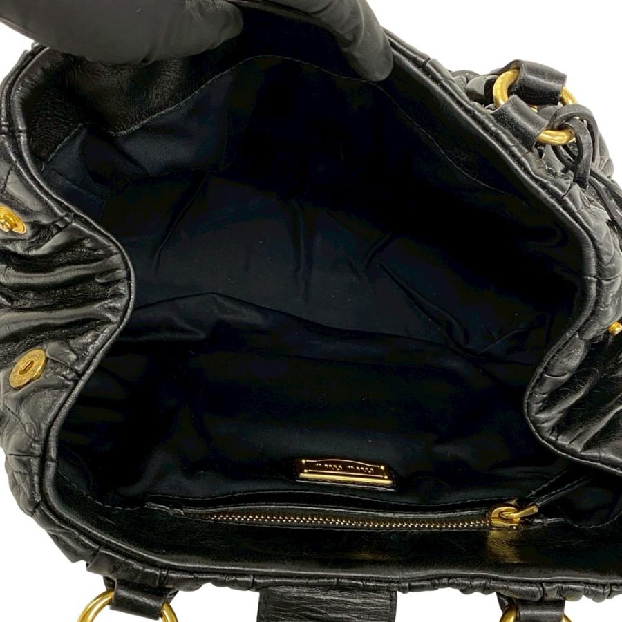 miu miu ミュウミュウ マテラッセレザー 2WAY ショルダーバッグ　黒 miu miu（ミュウミュウ） 中古 斜め掛け ショルダーバッグ レディース