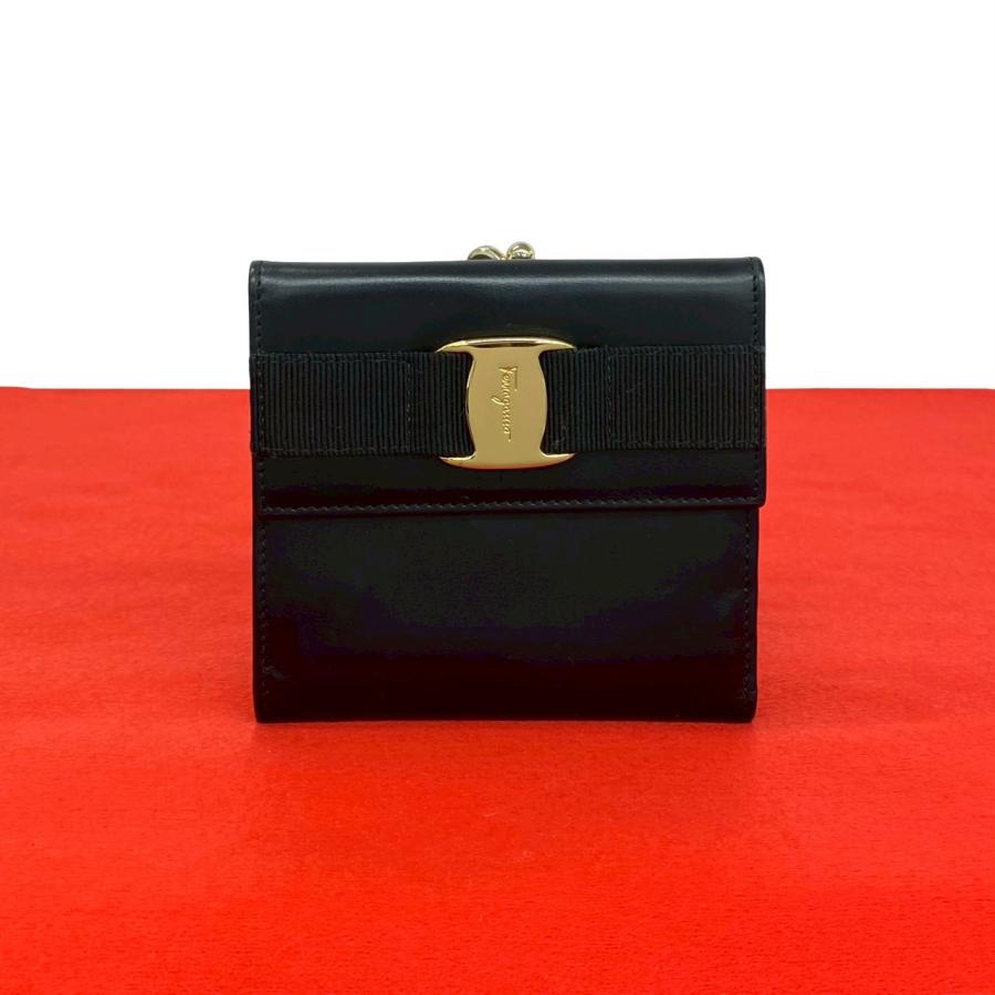 極 美品 Salvatore Ferragamo サルヴァトーレフェラガモ ヴァラリボン
