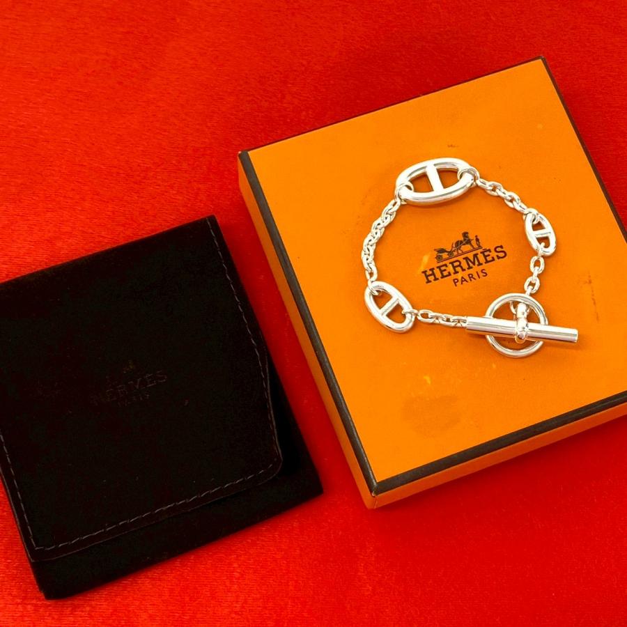 HERMES（エルメス） 極 美品 箱付き 袋付き ファランドール シルバー