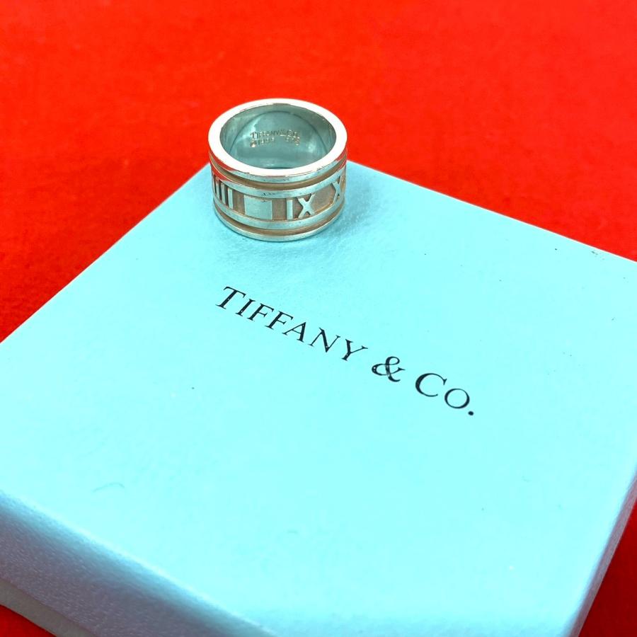 ティファニー アトラスリング ワイドリング リング シルバー925 18号 TIFFANY&Co.（ティファニー） 極 美品 ワイド アトラス リング