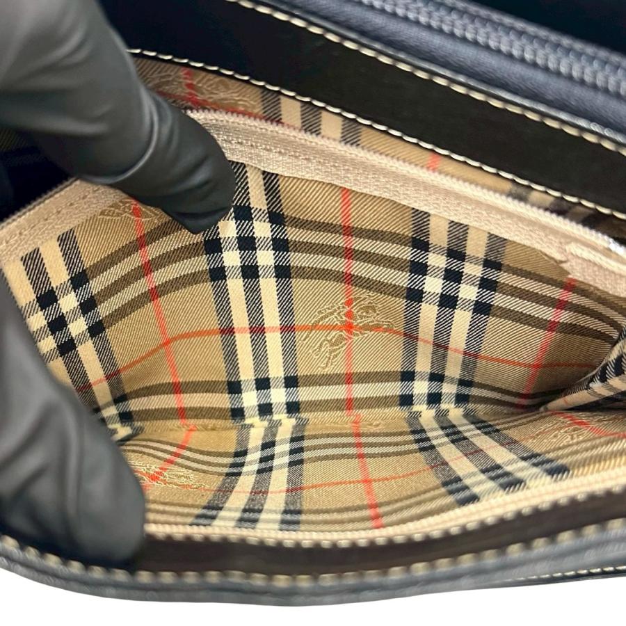 BURBERRY（バーバリー） 極 美品 ノバチェック 柄 ロゴ プレート 金具