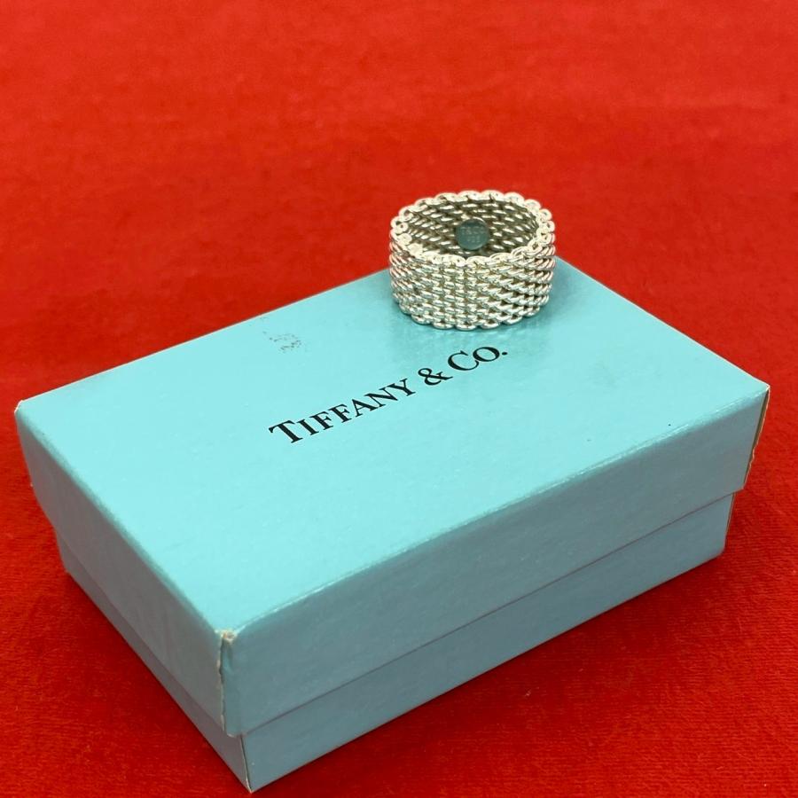 美品☆ティファニー サマセットダイア3Pリング7号　シルバー925 TIFFANY&Co.（ティファニー） 極 美品 ヴィンテージ サマセット リング