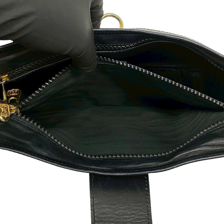 CELINE（セリーヌ） 極 美品 ヴィンテージ リング 金具 ロゴ カーフ