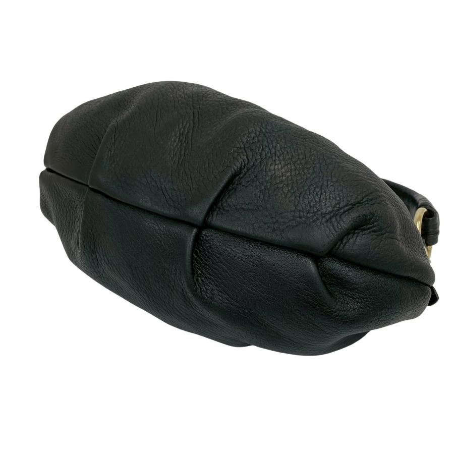 PRADA（プラダ） 極 美品 ロゴ ゴールド 金具 レザー 本革 セミ ワン 