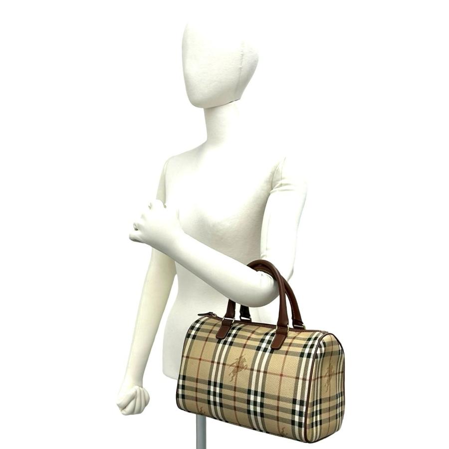 【極美品】バーバリー ハンドバッグ ノバチェック シャドーホース ボストン BURBERRY（バーバリー） 極 美品 ノバチェック シャドーホース 柄