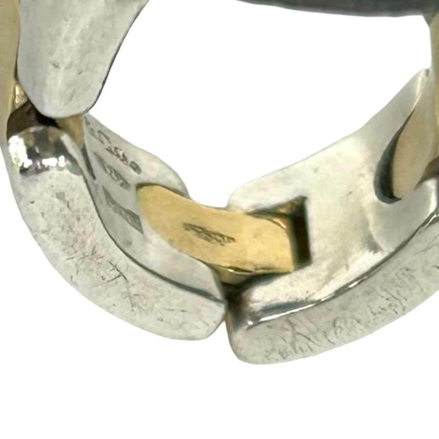 TIFFANY&Co.（ティファニー） 極 美品 Hリンク コンビ リング シルバー