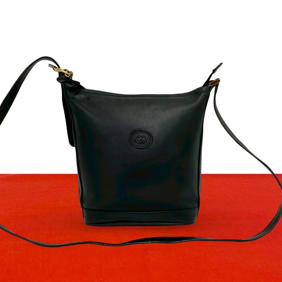GUCCI（グッチ） 極 美品 オールドグッチ ヴィンテージ GG ロゴ レザー 