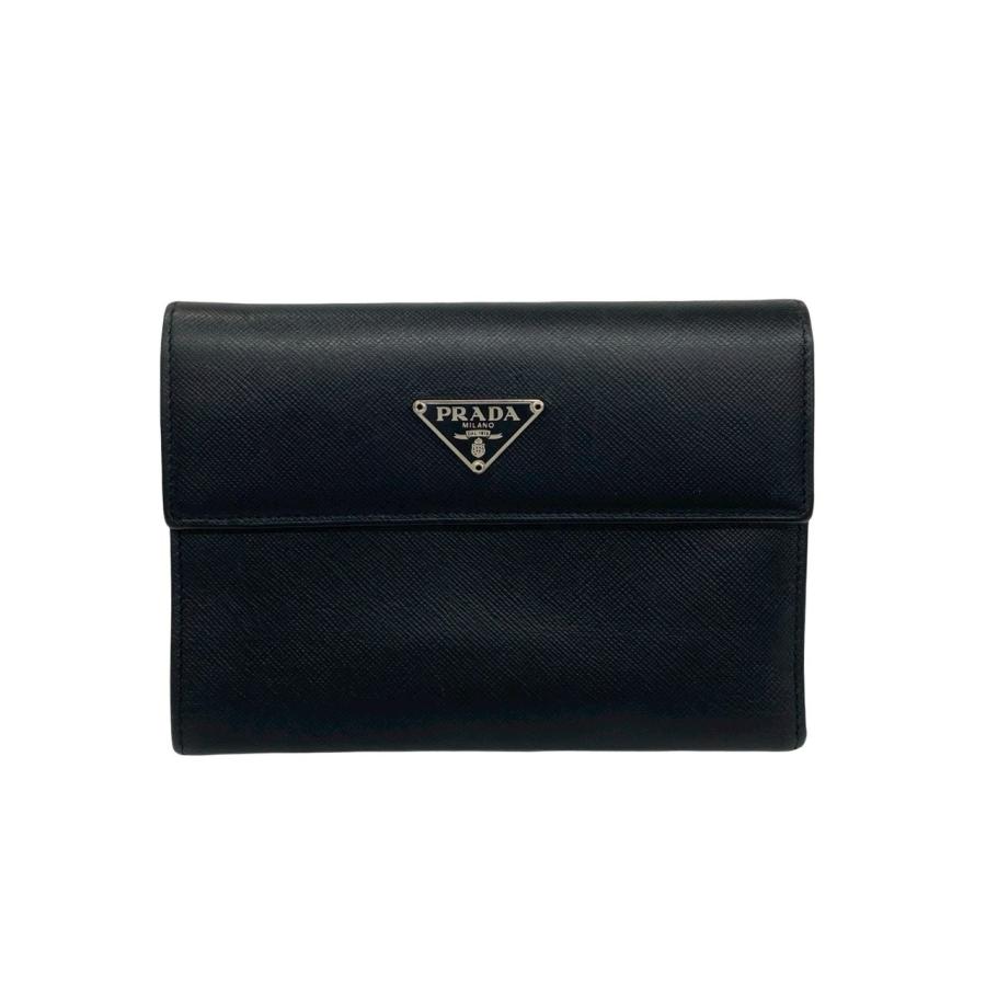 PRADA（プラダ） 極 美品 三角ロゴ プレート 金具 サフィアーノレザー