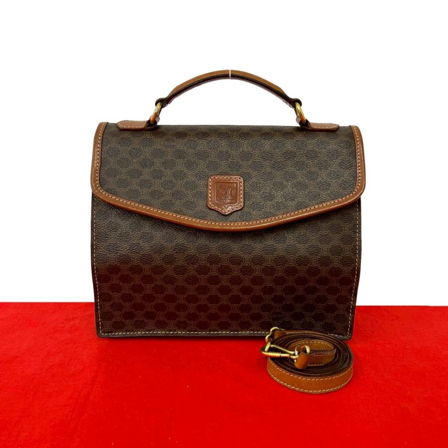 CELINE（セリーヌ） 極 美品 マカダム ブラゾン トリオンフ 柄 レザー
