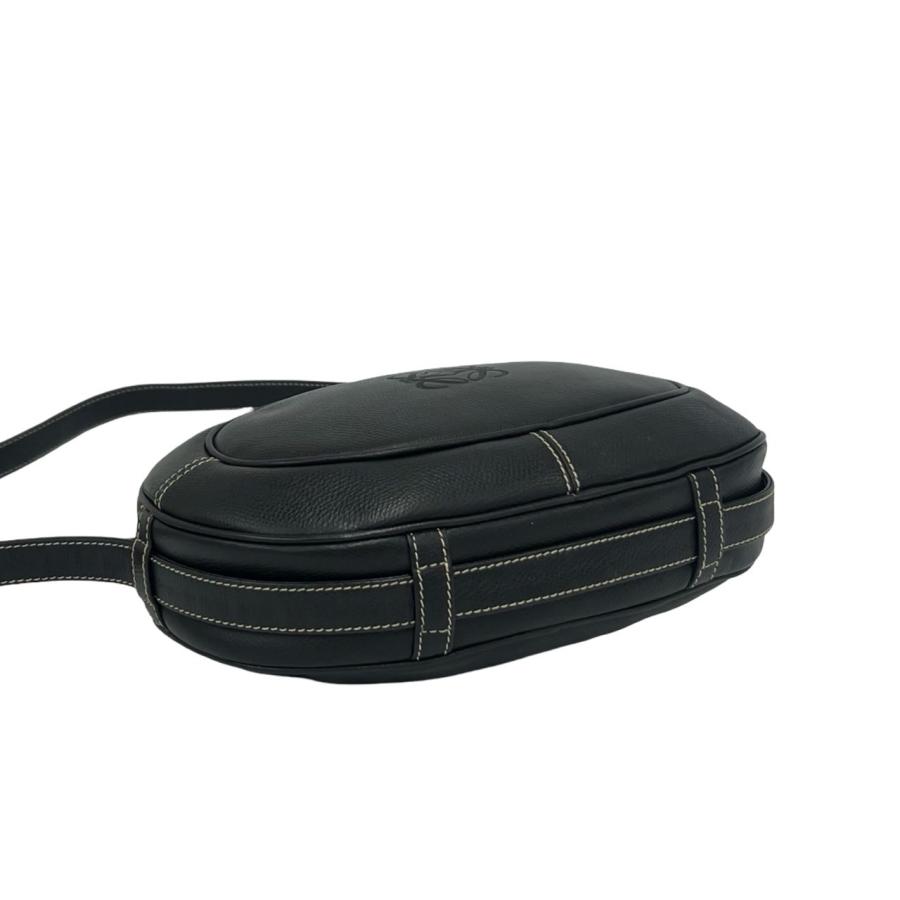 【美品】LOEWE ロエベ アナグラム ショルダーバッグ ポシェット ブラック LOEWE（ロエベ） 極 美品 希少品 ヴィンテージ アナグラム ロゴ 金具