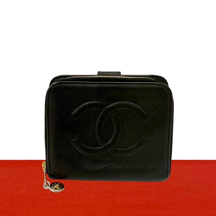 ❴綺麗❵シャネル キャビア ココマーク 財布 CHANEL（シャネル） 極 美品 シール有 5番台 ココマーク ヴィンテージ