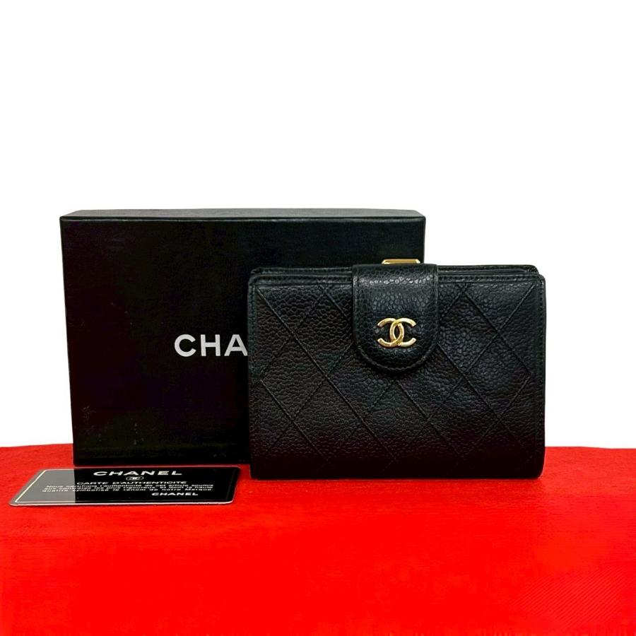 CHANEL シャネル ビコローレ 財布 二つ折り財布 ココマーク ラムスキン