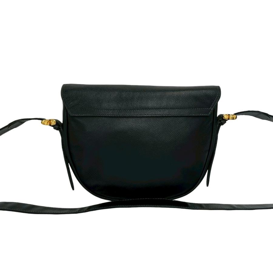 【美品】LOEWE ロエベ アナグラム ショルダーバッグ 黒 ユニセックス LOEWE（ロエベ） 極 美品 ヴィンテージ アナグラム ロゴ レザー 本革