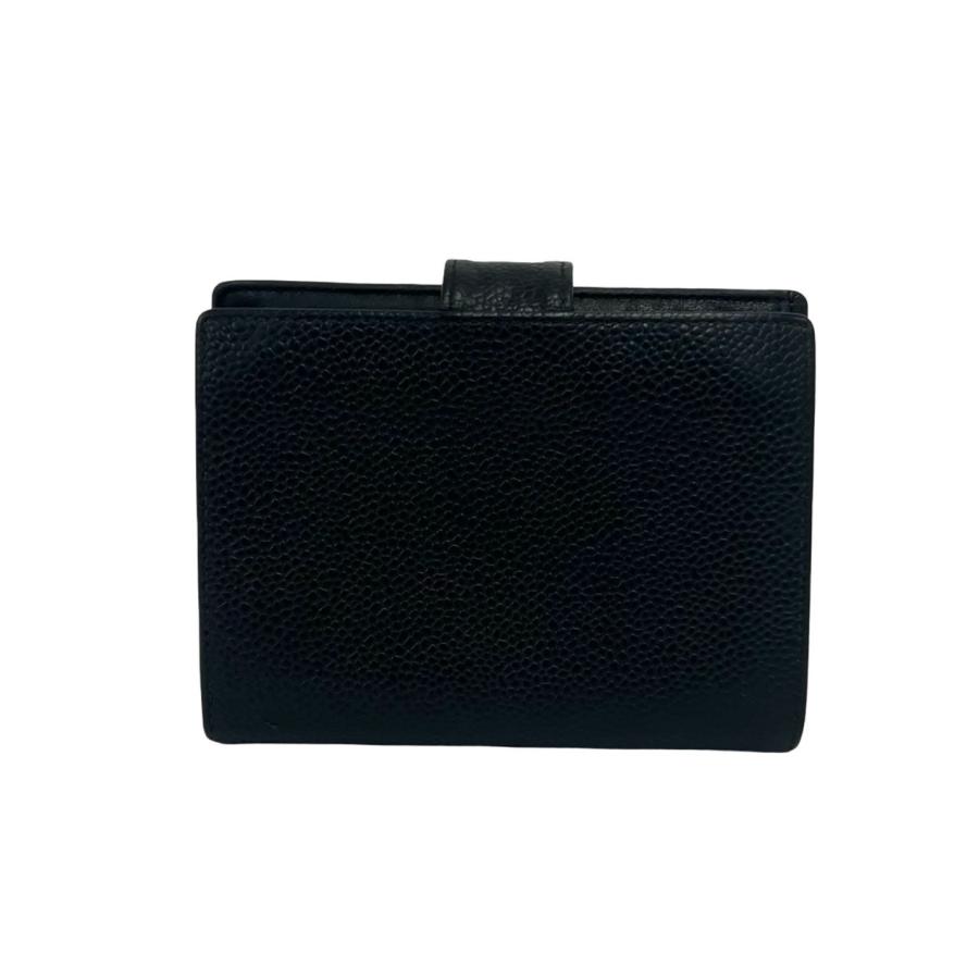 CHANEL ココマーク 財布 ブラック キャビア　ギャランティ付 CHANEL（シャネル） 極 美品 シール有 9番台 ココマーク キャビア