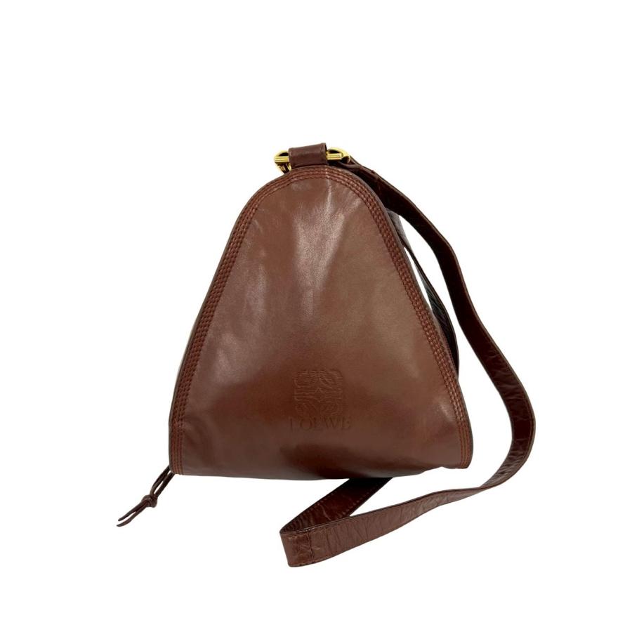 LOEWE（ロエベ） 極 美品 ヴィンテージ アナグラム ロゴ レザー 本革 