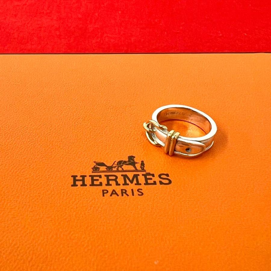 HERMES（エルメス） 極 美品 サンチュール リング シルバー925 K18