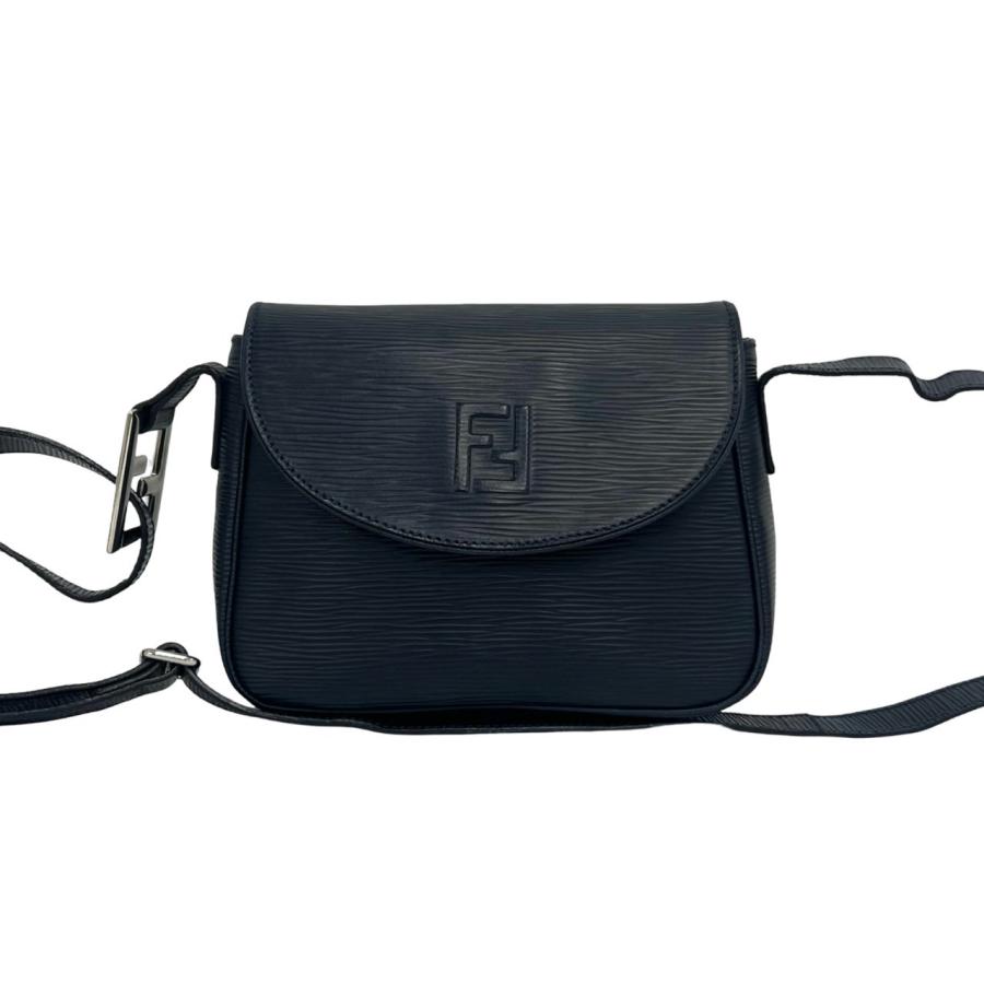 FENDI（フェンディ） 極 美品 ヴィンテージ FF ロゴ エピ レザー 本革 
