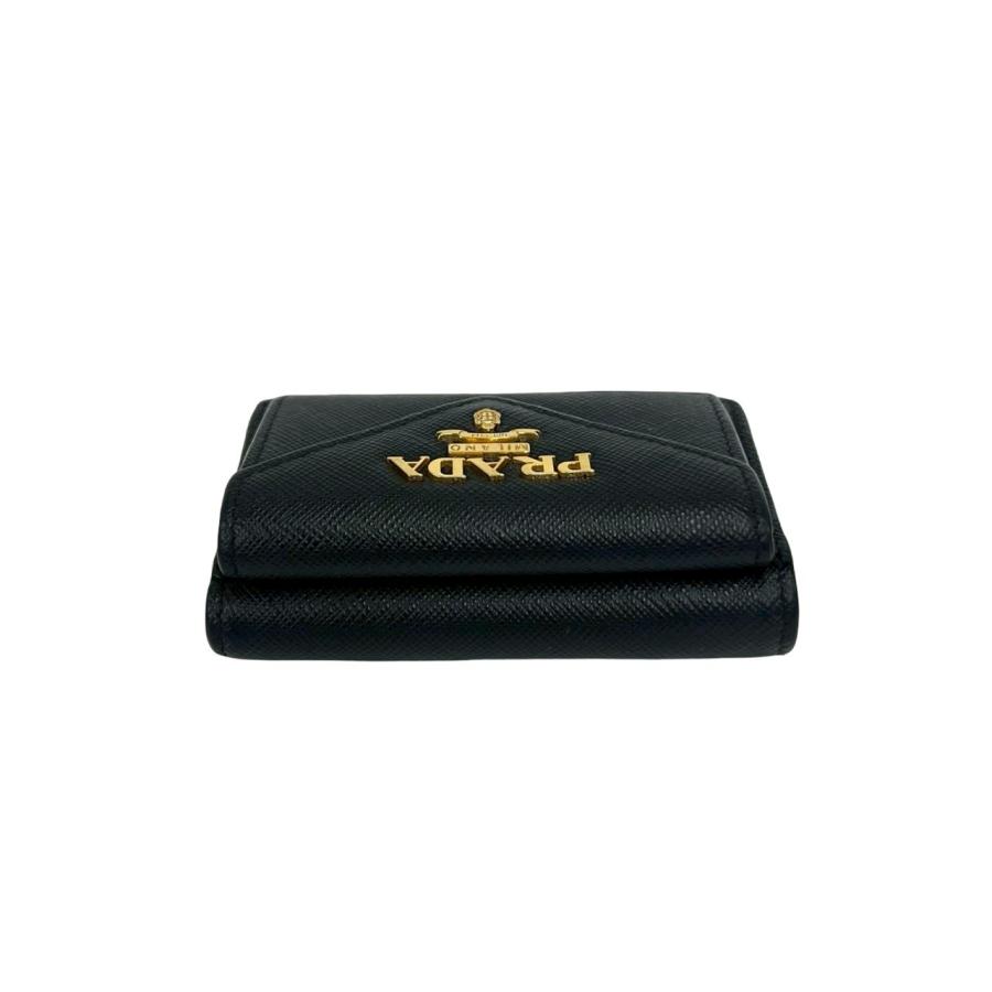 PRADA（プラダ） 極 美品 ロゴ 金具 サフィアーノ レザー 本革 三