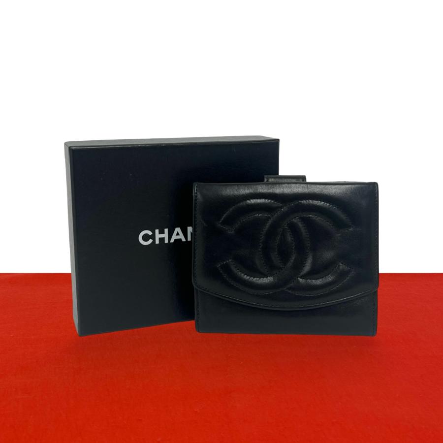 シャネル デカココ ダブルホック折り財布♥ ファッション小物 【極美品 