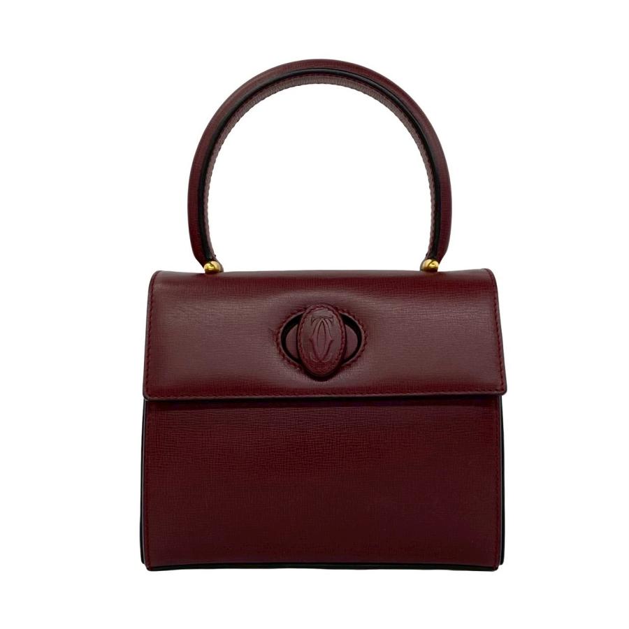 極 美品 CARTIER ヴィンテージ マストライン ロゴ エンボス レザー本革 Cartier（カルティエ） 極 美品 希少品 ヴィンテージ マストライン