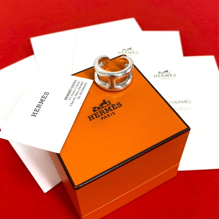 HERMES（エルメス） 極 美品 保存箱付き オスモズ PM リング シルバー