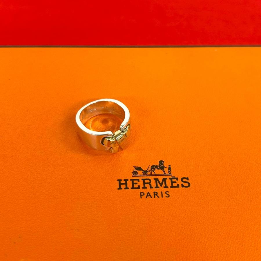 HERMES（エルメス） 極 美品 ラセット リボン リング シルバー925 K18