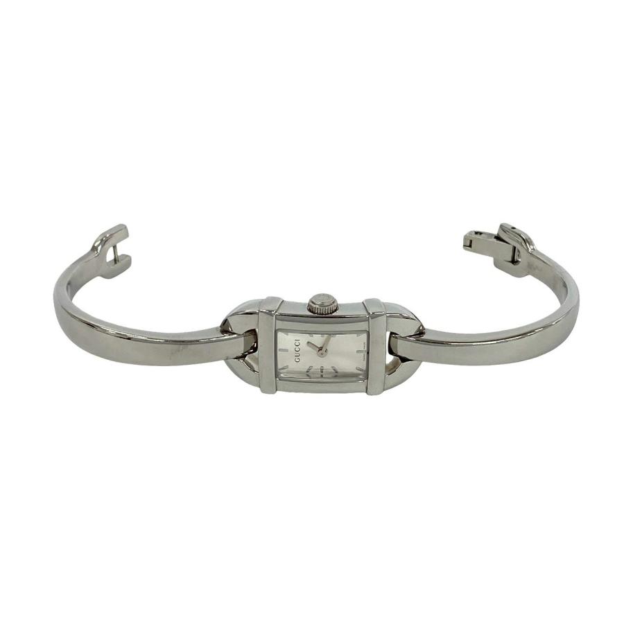 GUCCI シルバー バングル時計 GUCCI（グッチ） 稼働品 極 美品 6800L バングルウォッチ ステンレス