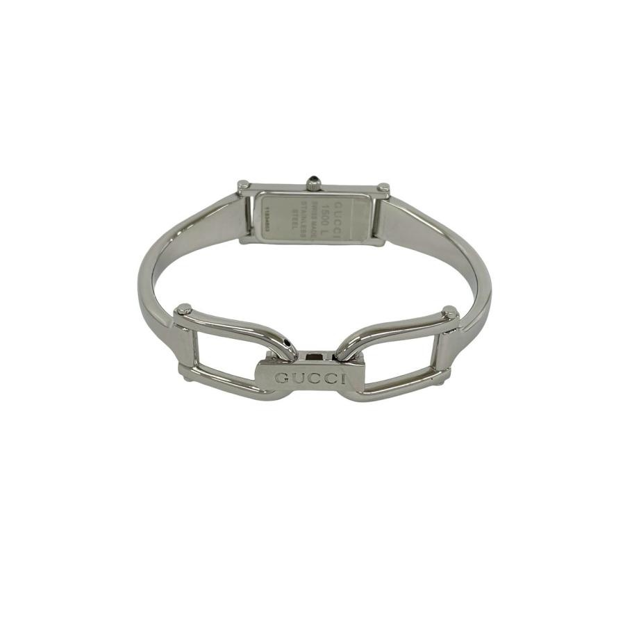 GUCCI（グッチ） 稼働品 極 美品 1500L バングルウォッチ リーフ 柄