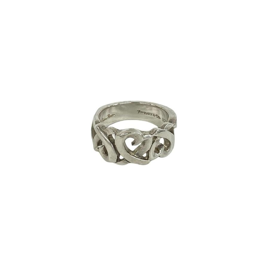 極美品 オールドティファニー トリプル ラビングハート 13.5号 シルバー TIFFANY&Co.（ティファニー） 極 美品 ヴィンテージ トリプル ラビング