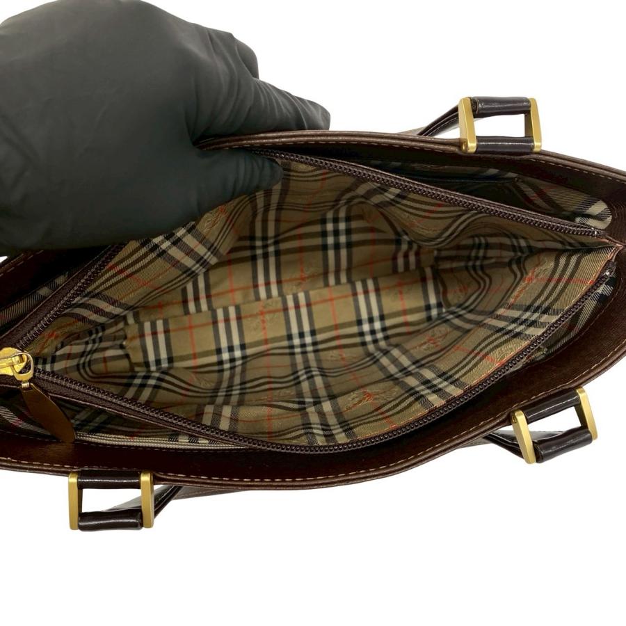 BURBERRY（バーバリー） 極 美品 ロゴ ゴールド 金具 ノバチェック 柄 