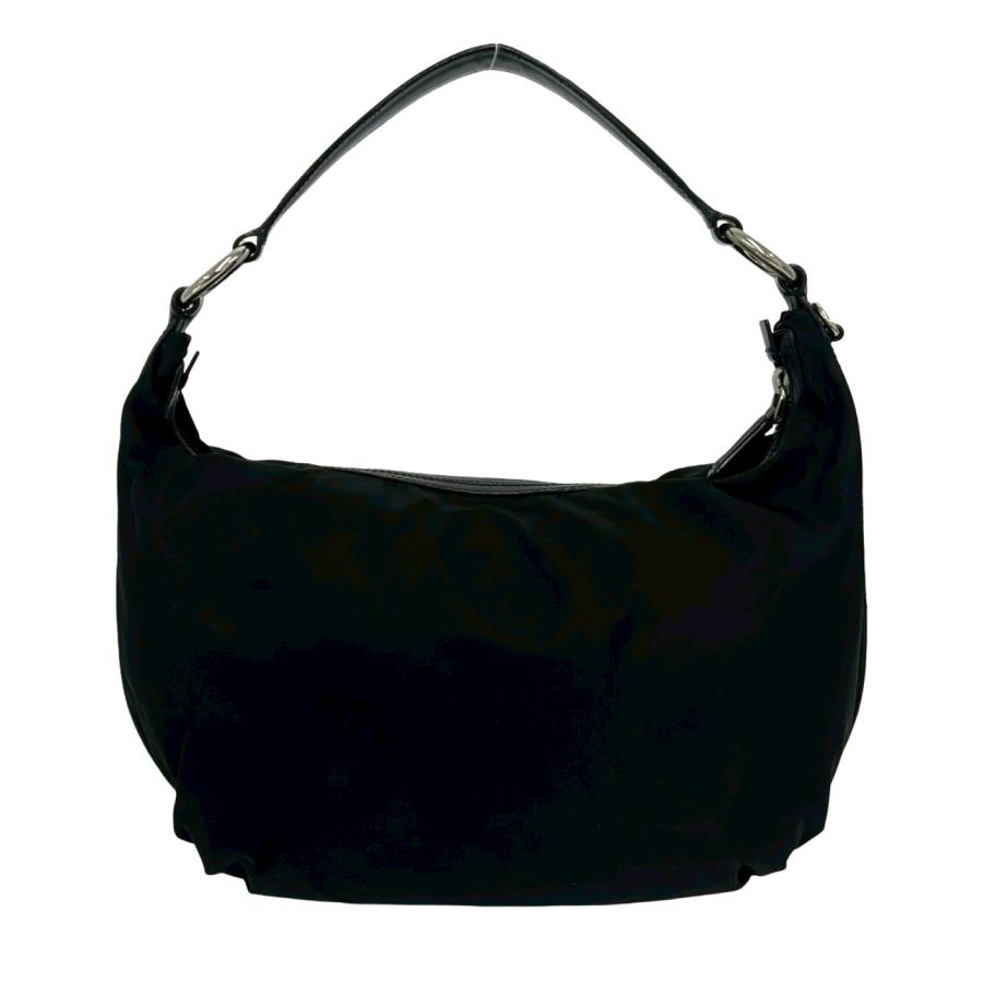 PRADA（プラダ） 極 美品 希少品 ロゴ 刻印 ナイロン レザー 本革 セミ