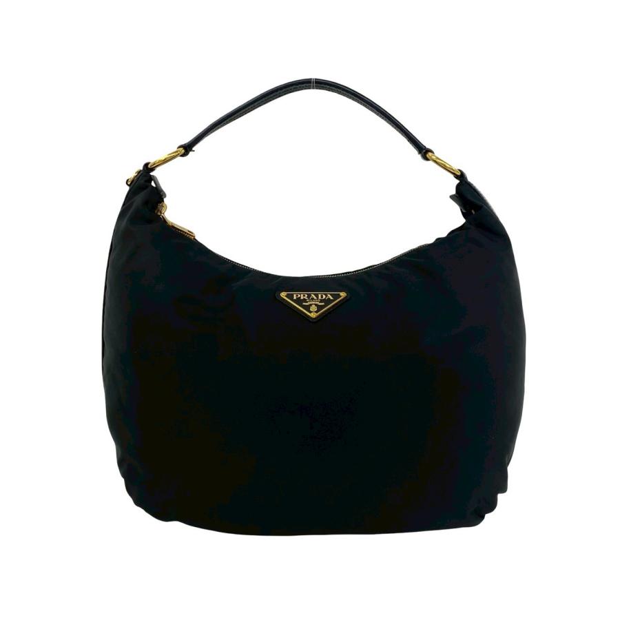 PRADA（プラダ） 極 美品 三角ロゴ 金具 ナイロン レザー 本革 ワン