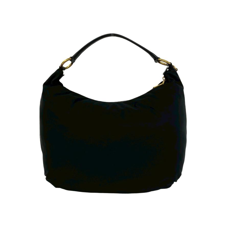 PRADA プラダ ナイロン レザー ショルダーバッグ　ハンドバッグ　三角ロゴ PRADA（プラダ） 極 美品 三角ロゴ 金具 ナイロン レザー 本革 ワン