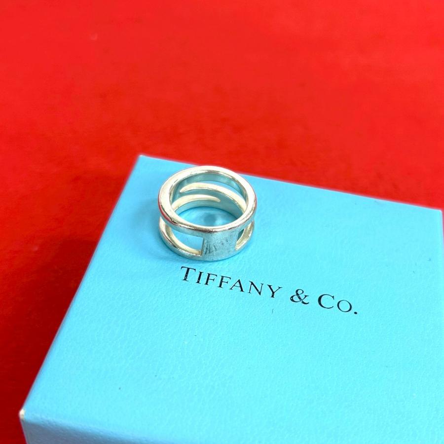 極 美品 TIFFANY&Co. ティファニー ダイアゴナル リング シルバー925 指輪 10.5号 アクセサリー シルバー 45337 TIFFANY&Co.（ティファニー） 極 美品 ダイアゴナル リング シルバー