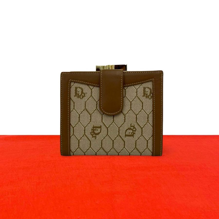極 美品 Christian Dior ディオール ヴィンテージ ハニカム柄 レザー