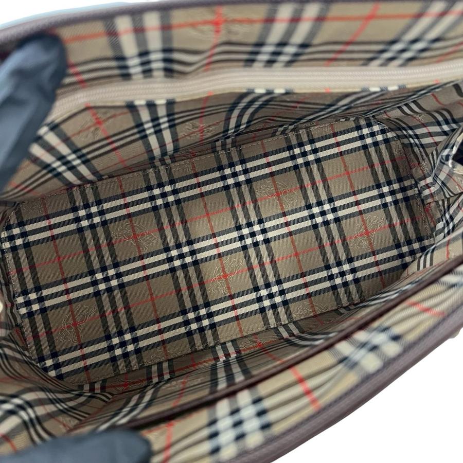 BURBERRY（バーバリー） 極 美品 ノバチェック 柄 ロゴ プレート 金具