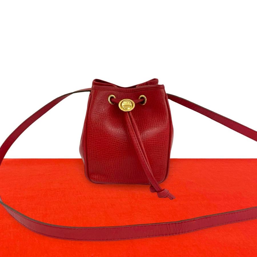 Christian Dior パーティーバッグ アクセサリーポーチ CD金具 極 美品 Christian Dior クリスチャン ディオール CD ロゴ 金具 レザー