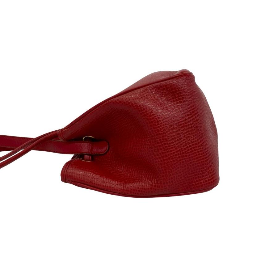 美品Christian Dior クリスチャン ディオール レザー 巾着 バッグ 極 美品 Christian Dior クリスチャン ディオール CD ロゴ 金具 レザー