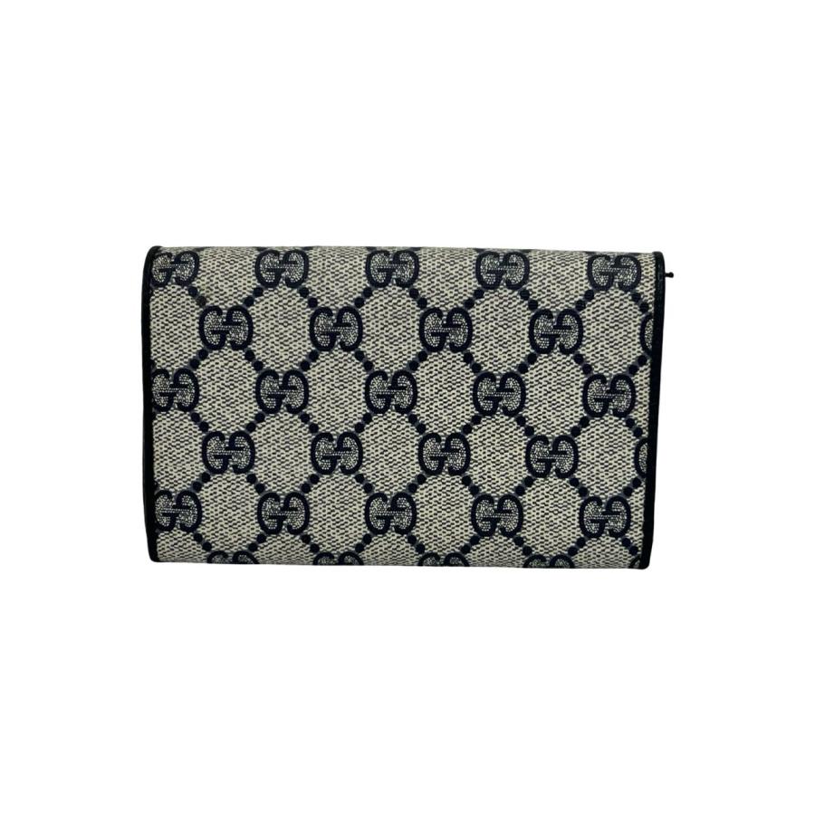 GUCCI（グッチ） 極 美品 希少品 GG ロゴ 柄 金具 レザー 本革 二