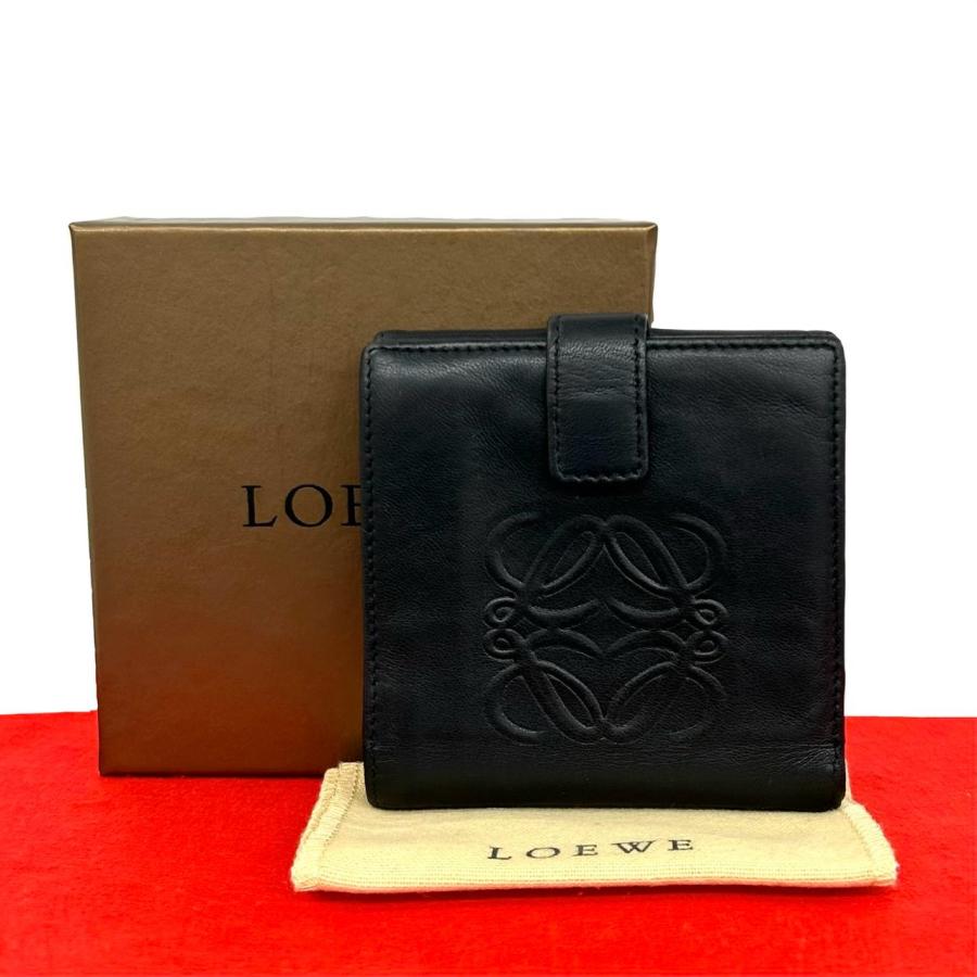 LOEWE（ロエベ） 極 美品 箱付き アナグラム 型押し ロゴ ナッパ