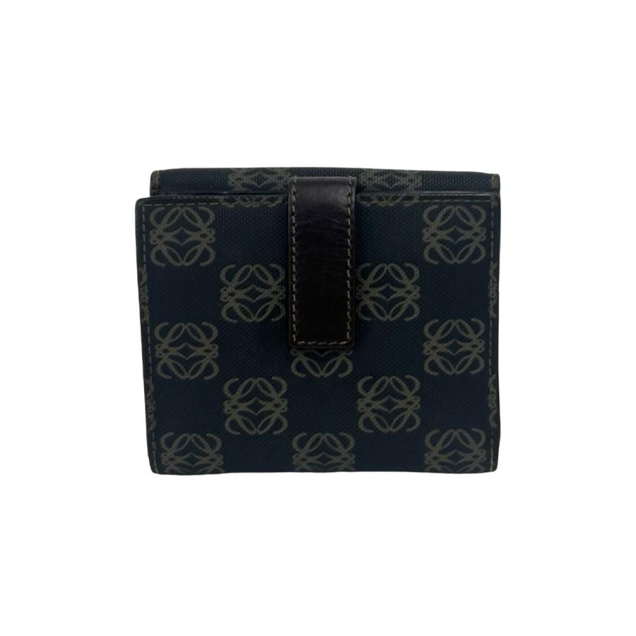 LOEWE（ロエベ） 極 美品 希少品 アナグラム ロゴ レザー 本革 二