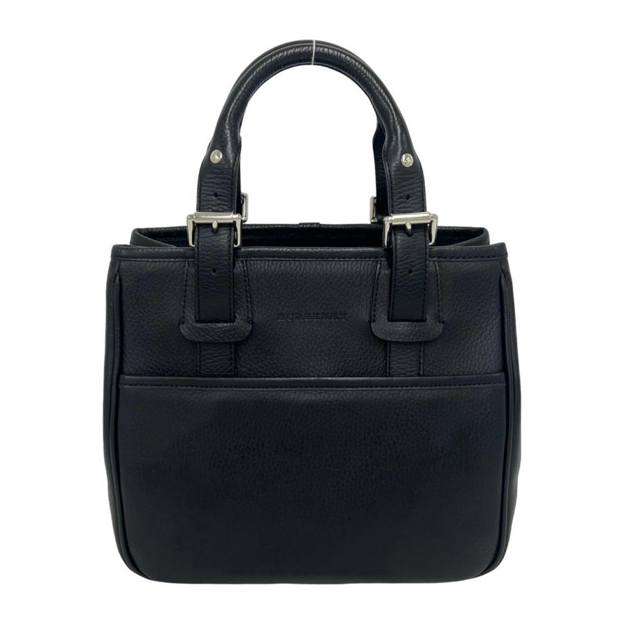 美品✨BURBERRY バーバリー　ノバチェック　トートバッグ　ブラック　レザー BURBERRY（バーバリー） 極 美品 袋付き ノバチェック 柄 ロゴ 刻印